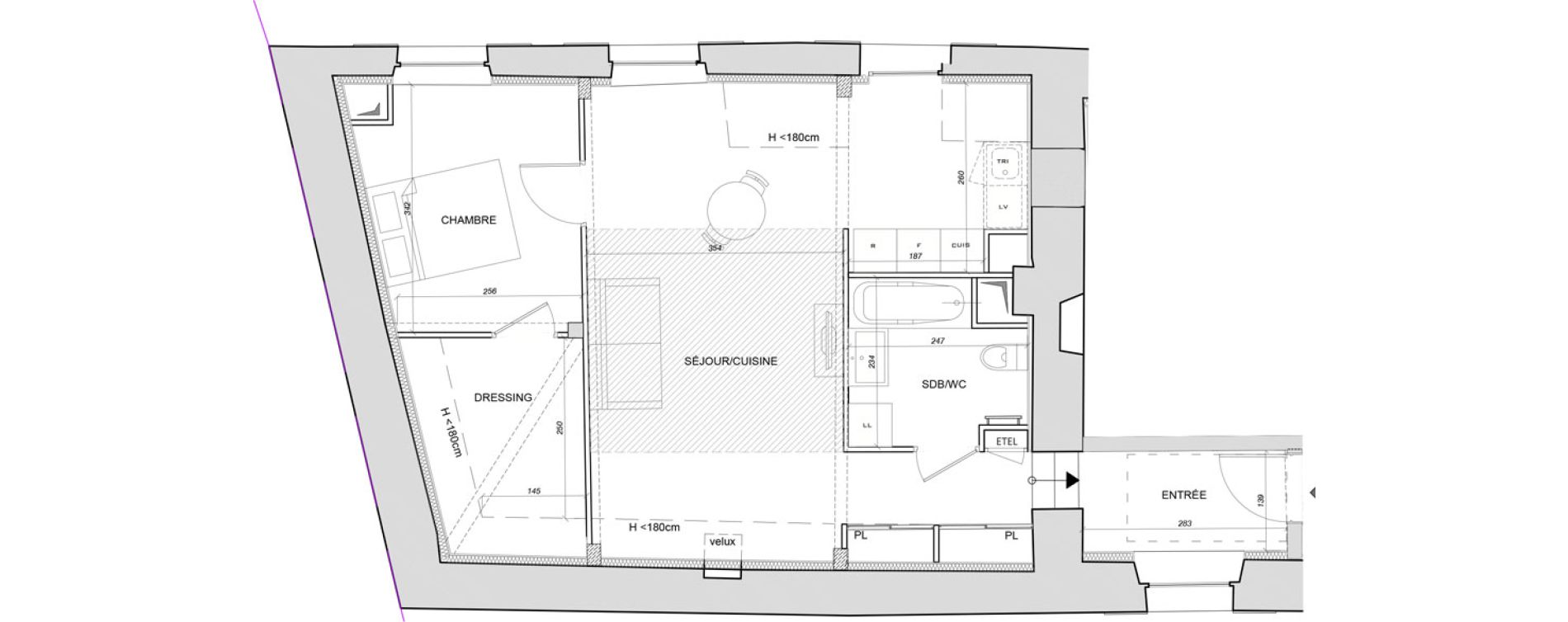 Appartement T2 de 50,54 m2 &agrave; Plaisir Centre