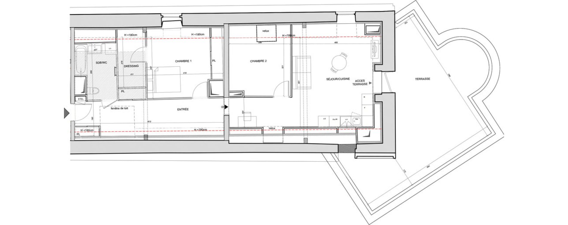 Appartement T3 de 77,82 m2 &agrave; Plaisir Centre