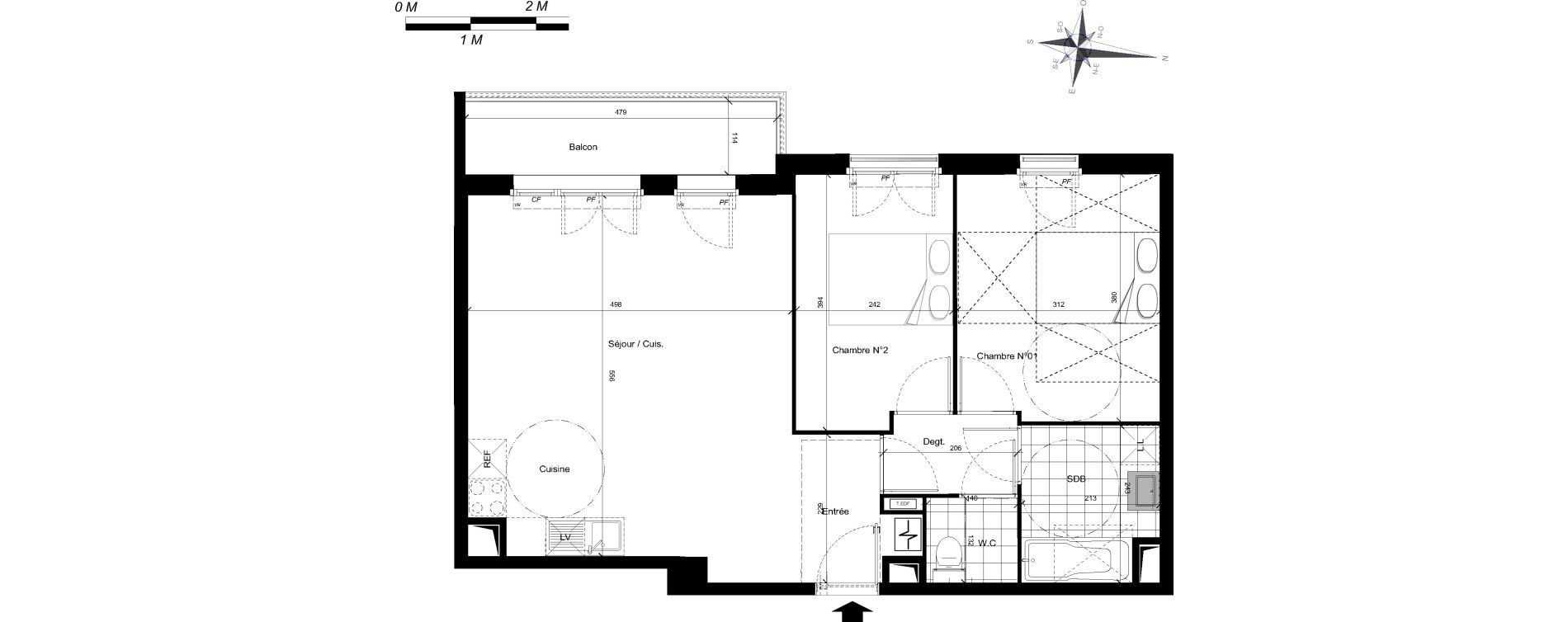 Appartement T3 de 59,15 m2 &agrave; Plaisir Centre