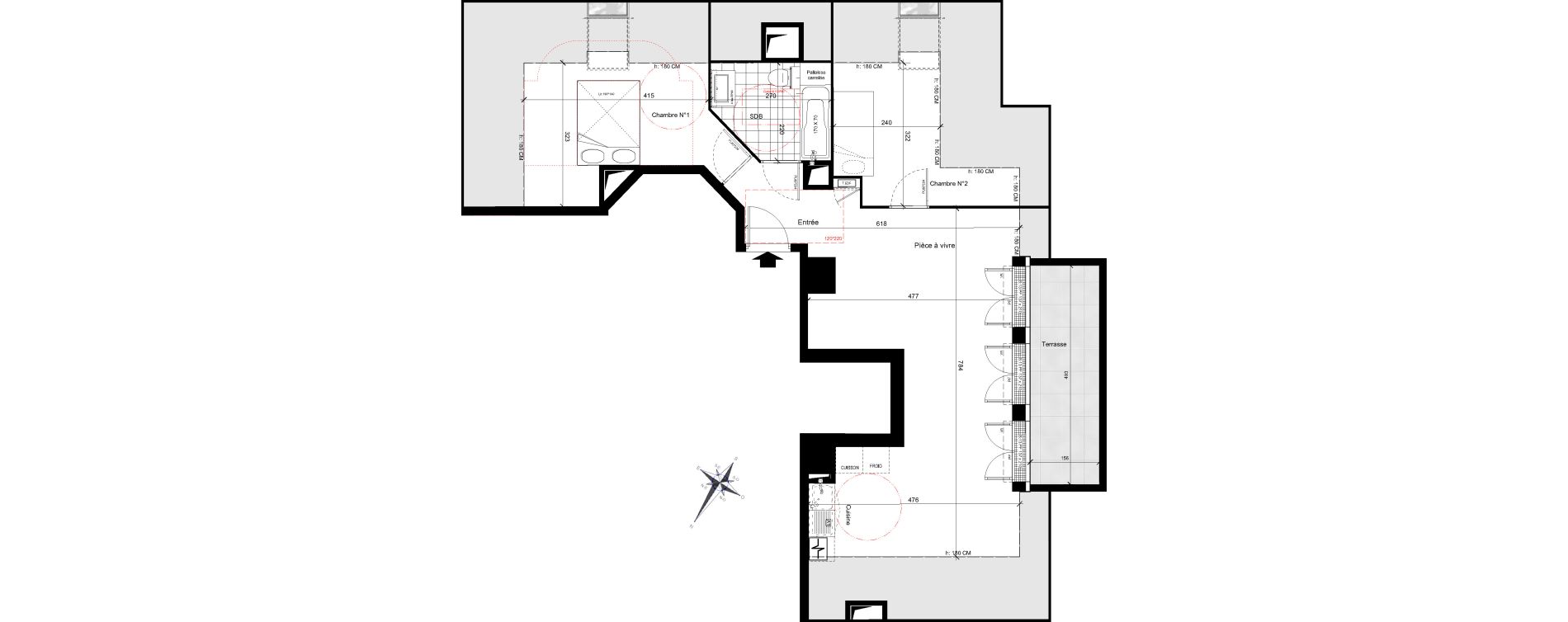 Appartement T3 de 61,35 m2 &agrave; Plaisir Centre