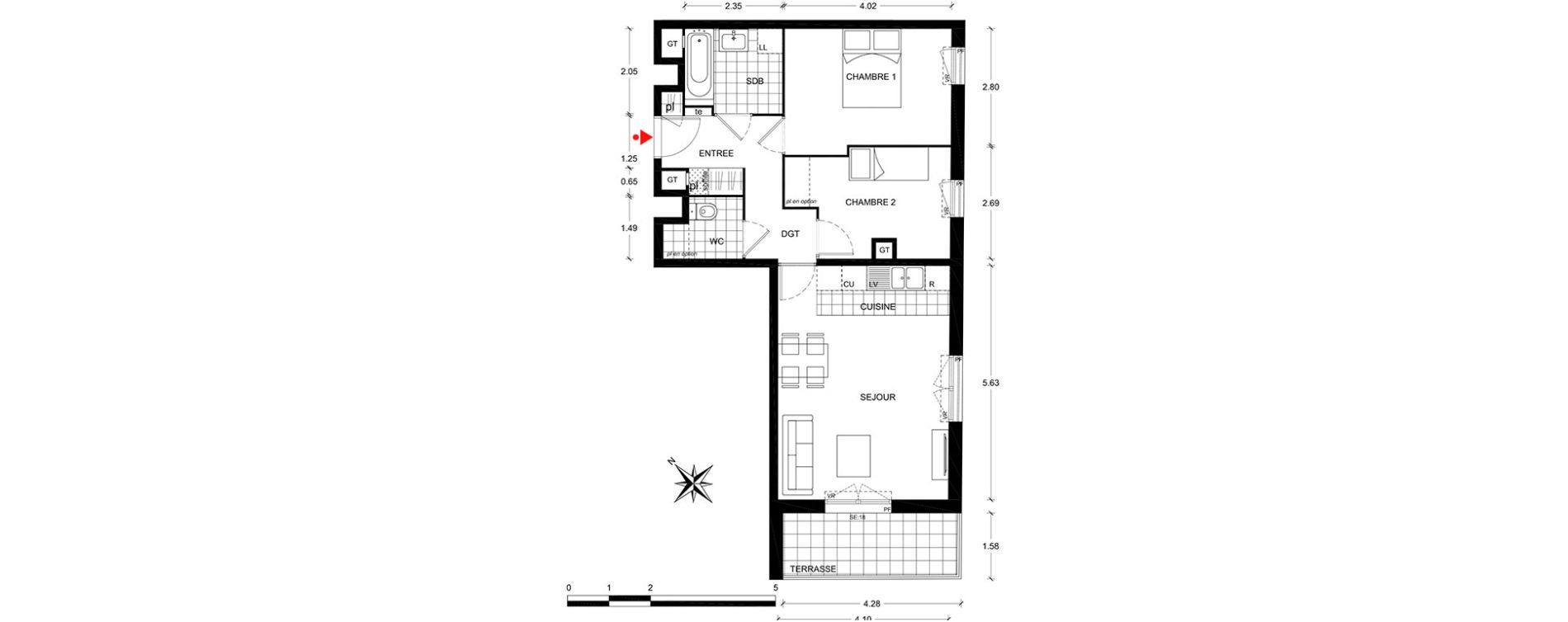Appartement T3 de 58,67 m2 &agrave; Poissy Centre
