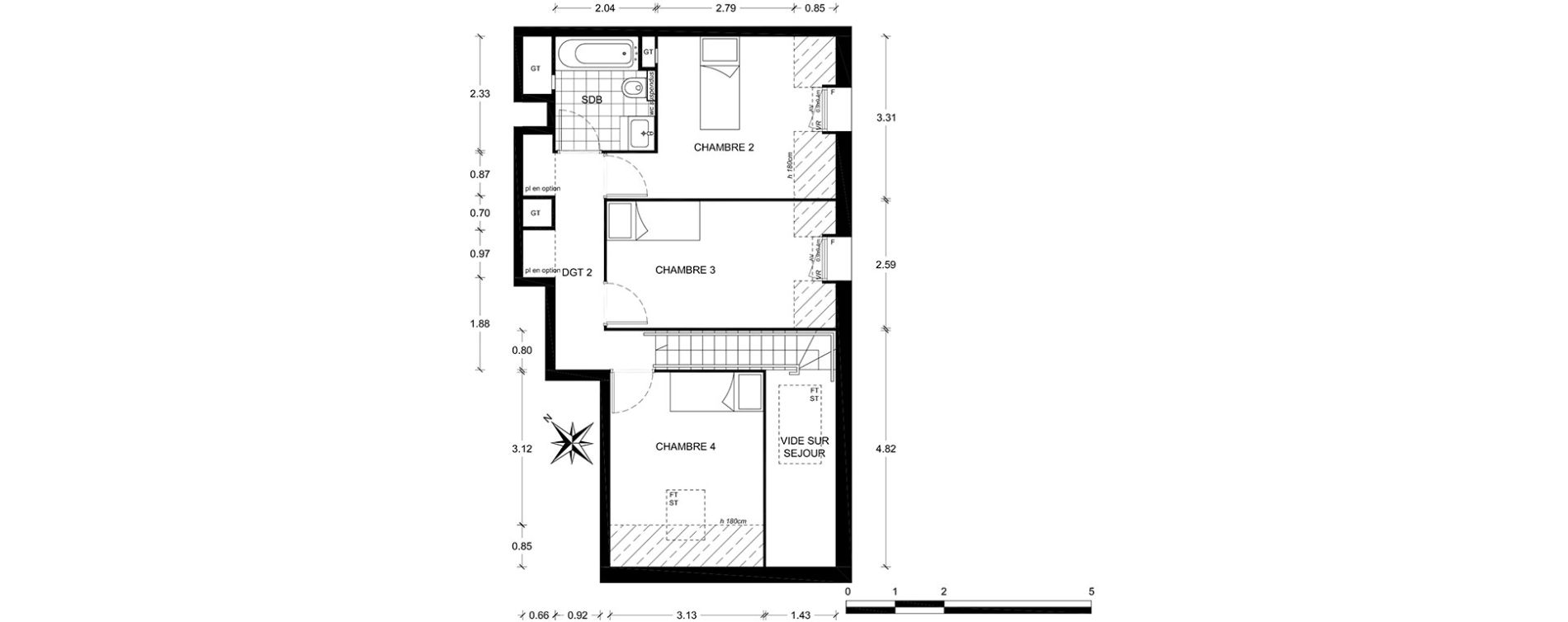 Duplex T5 de 93,70 m2 &agrave; Poissy Centre