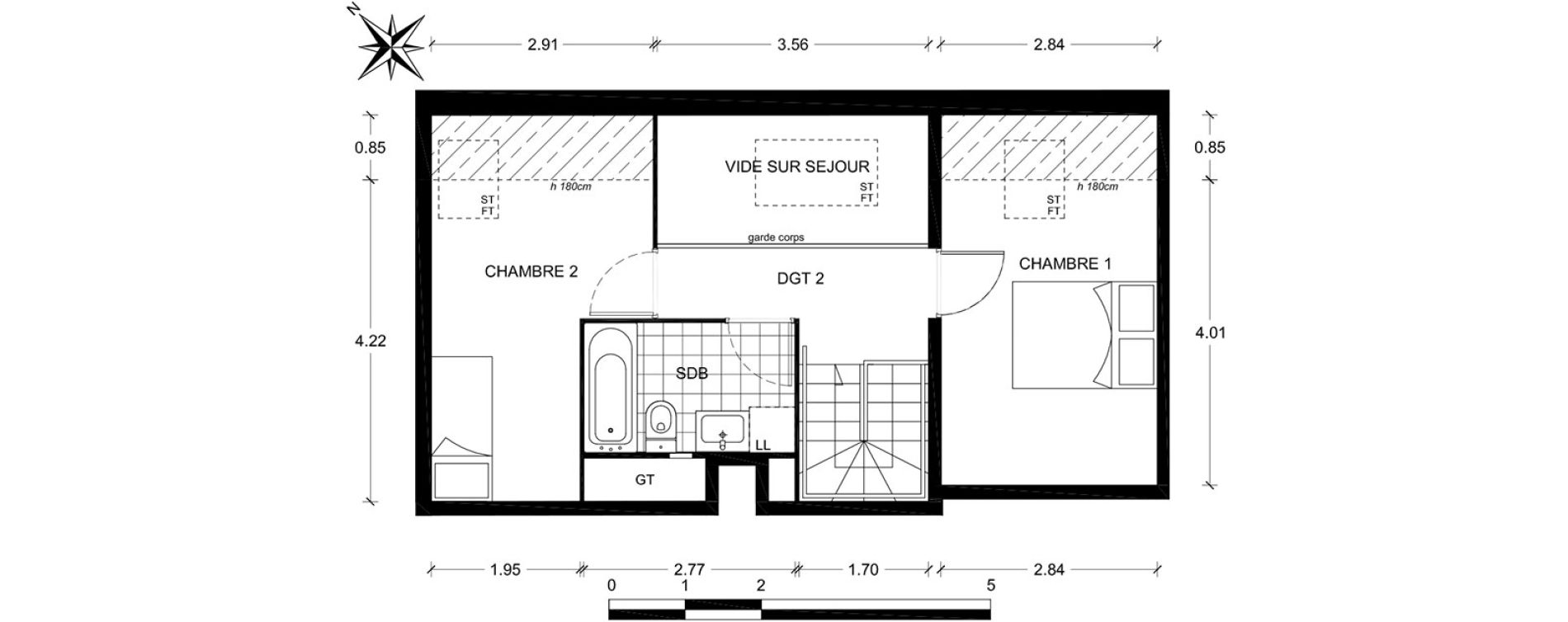 Duplex T3 de 64,32 m2 à Poissy Centre