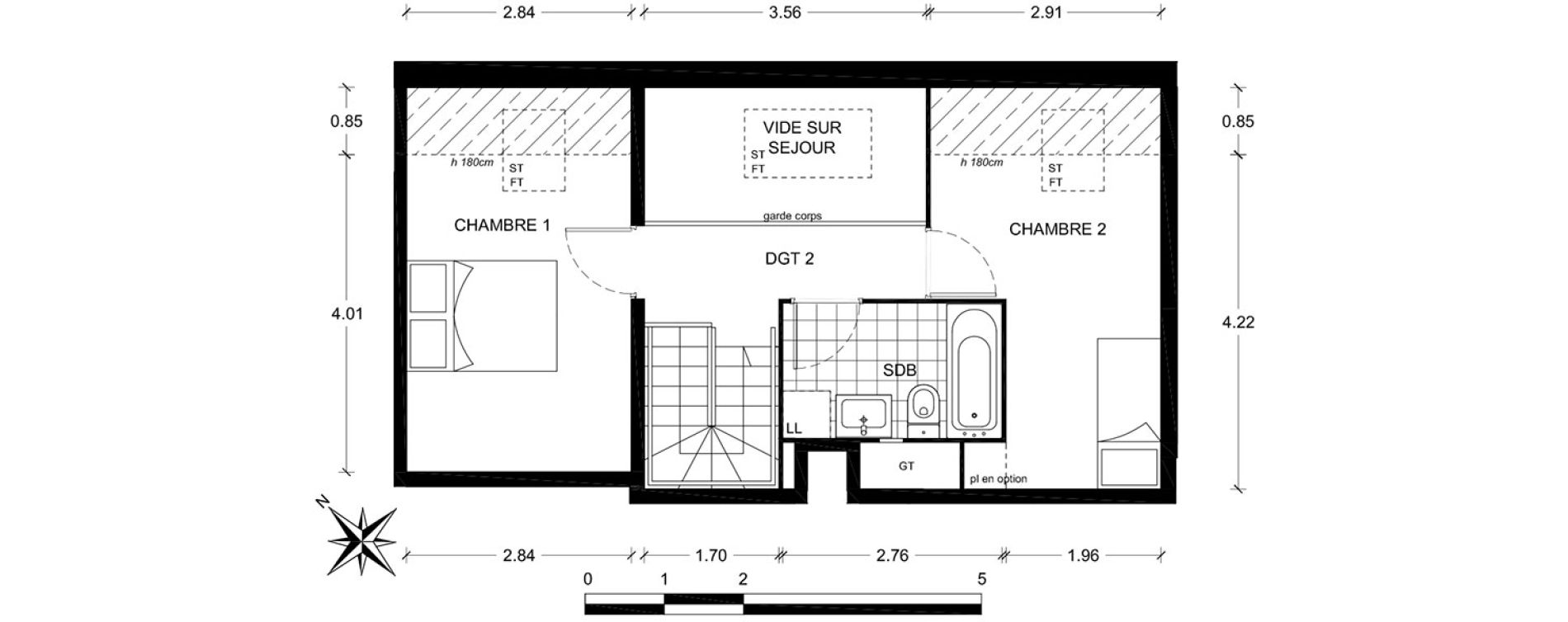 Duplex T3 de 64,30 m2 &agrave; Poissy Centre