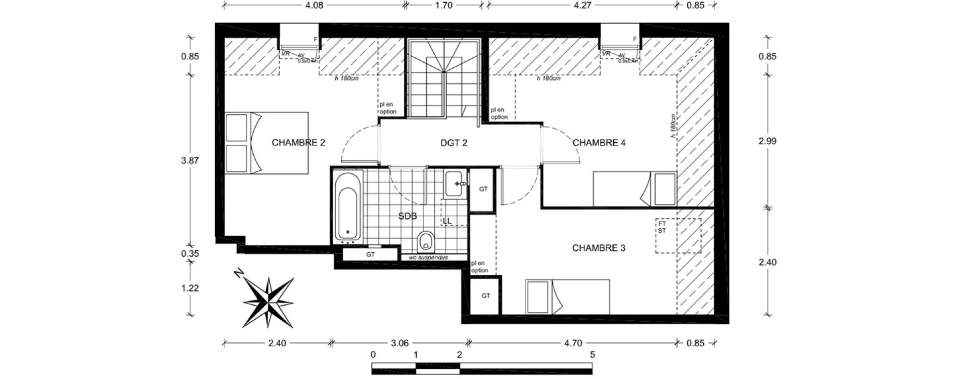 Appartement T5 de 94,12 m2 &agrave; Poissy Centre