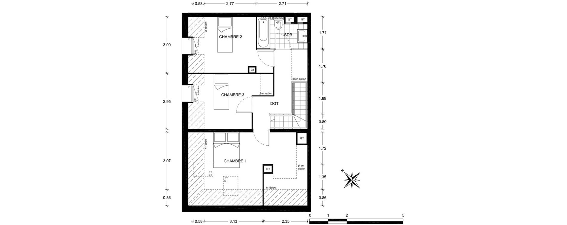 Duplex T4 de 83,02 m2 &agrave; Poissy Centre
