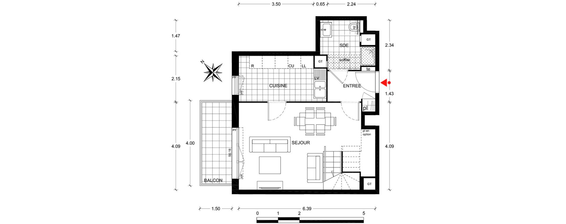 Duplex T4 de 80,47 m2 &agrave; Poissy Centre