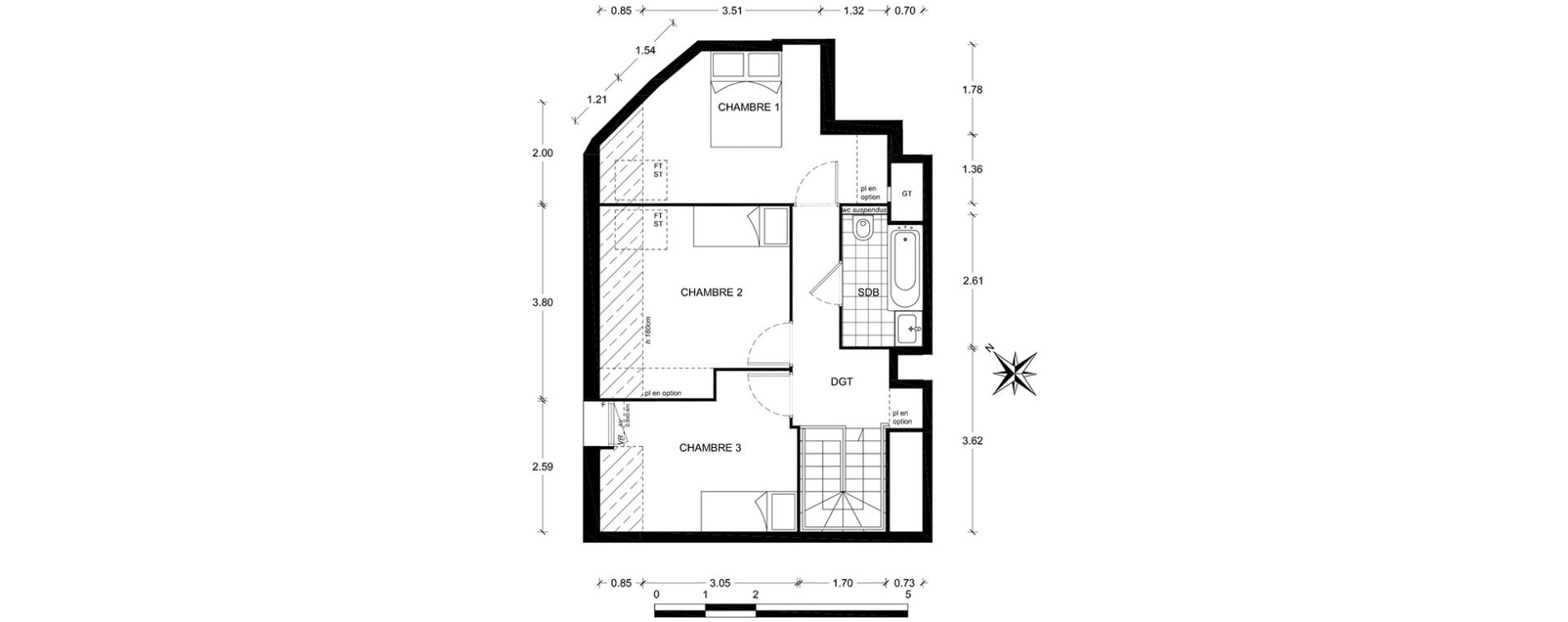 Duplex T4 de 80,47 m2 &agrave; Poissy Centre