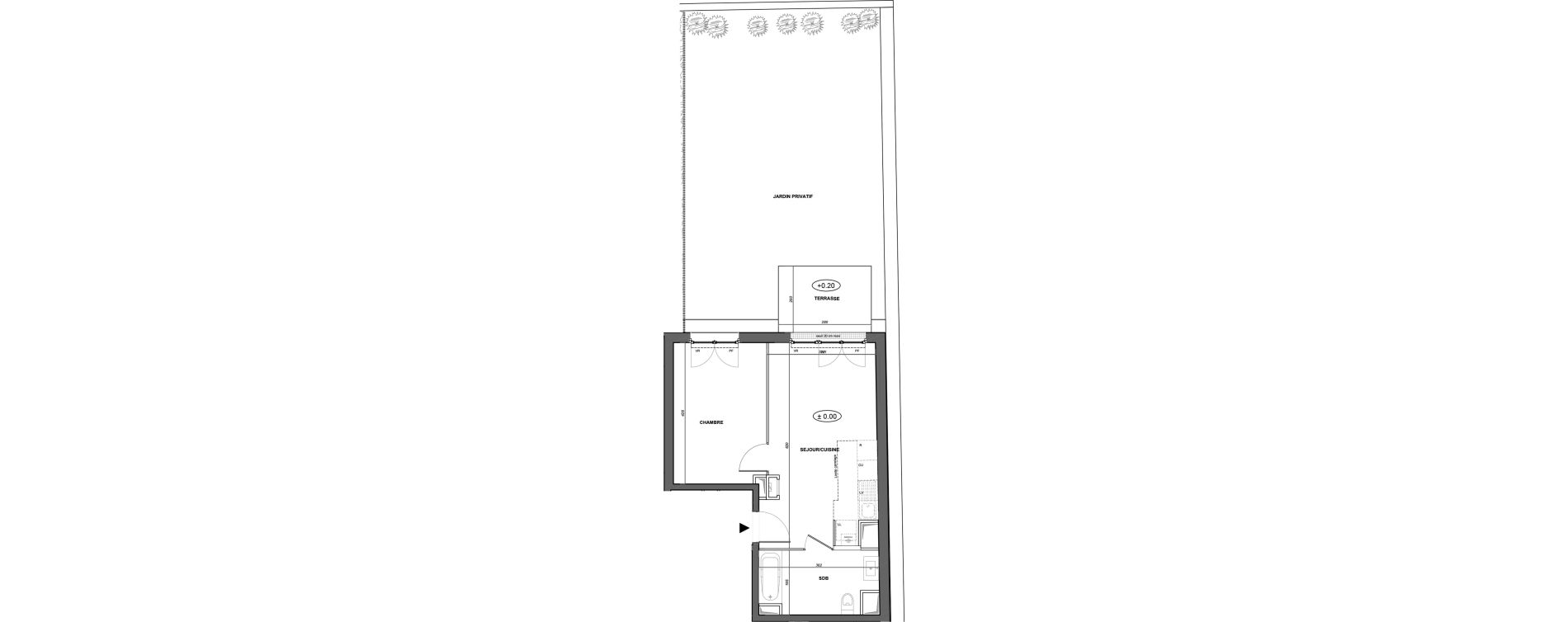 Appartement T2 de 38,11 m2 &agrave; Poissy Noailles
