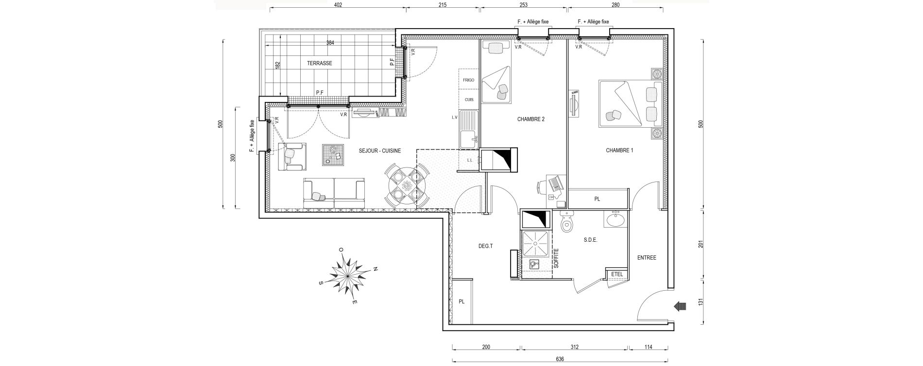 Appartement T3 de 69,20 m2 &agrave; Poissy Maurice-clerc