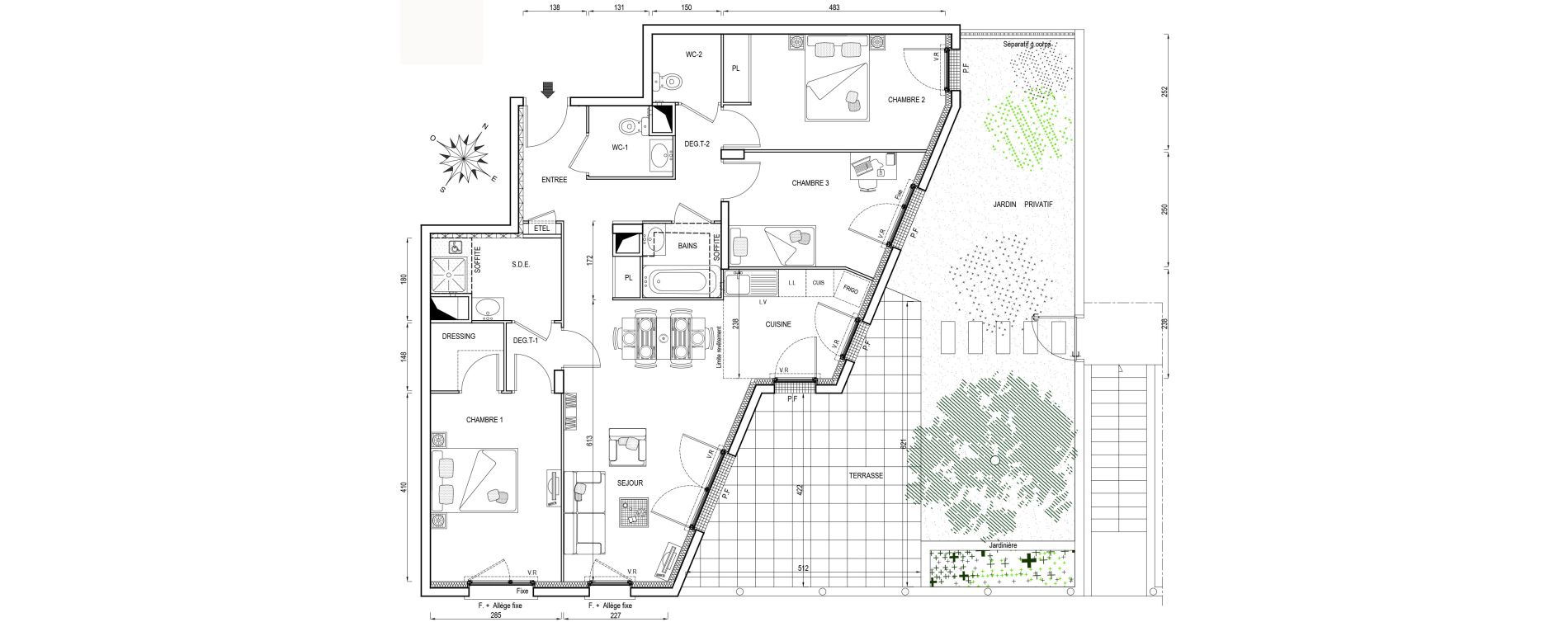 Appartement T4 de 86,30 m2 &agrave; Poissy Maurice-clerc