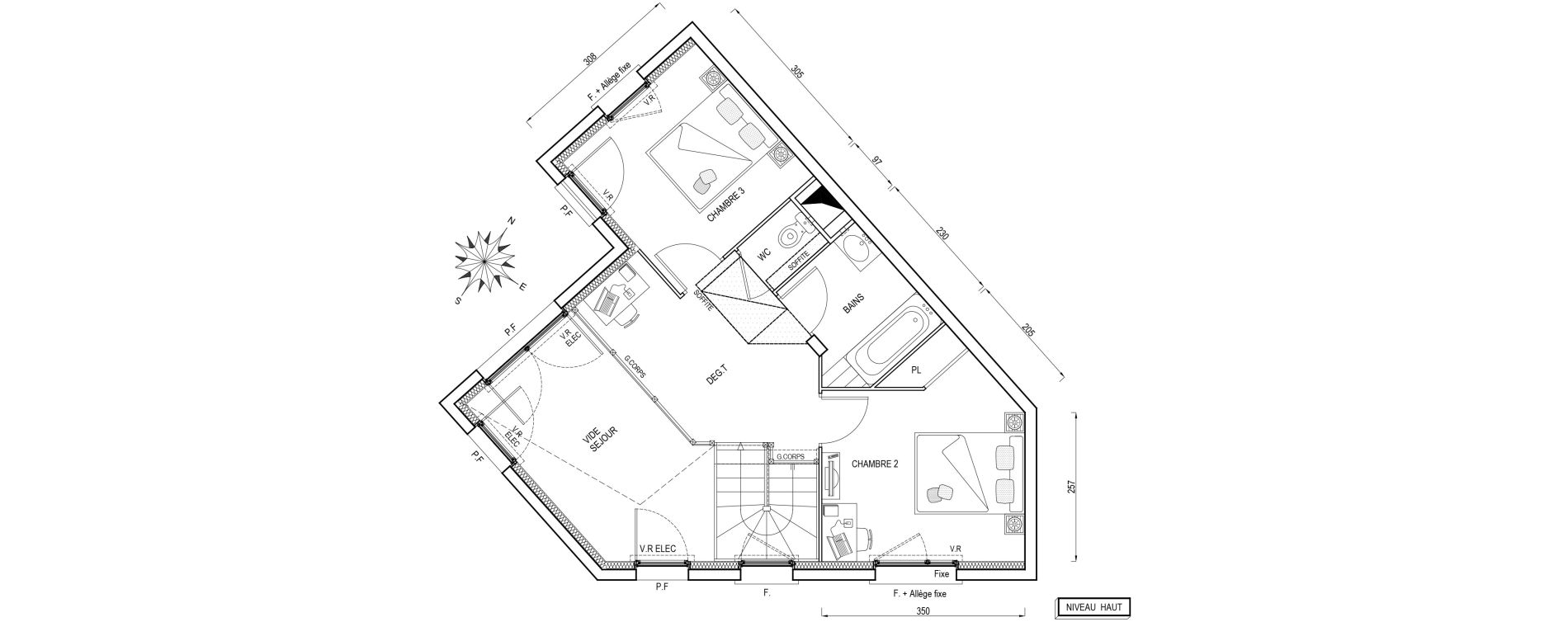 Appartement T4 de 88,30 m2 &agrave; Poissy Maurice-clerc
