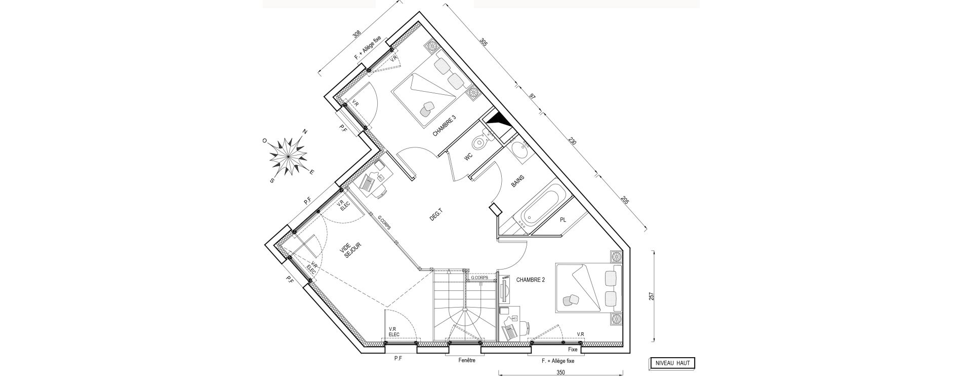 Appartement T4 de 88,30 m2 &agrave; Poissy Maurice-clerc