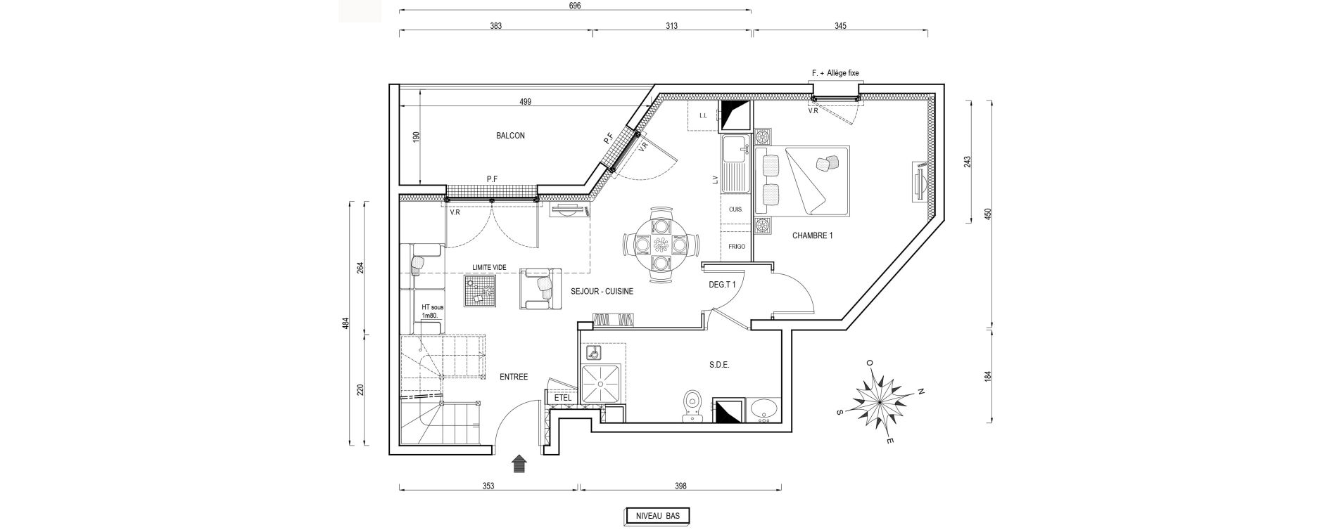 Appartement T4 de 87,20 m2 &agrave; Poissy Maurice-clerc