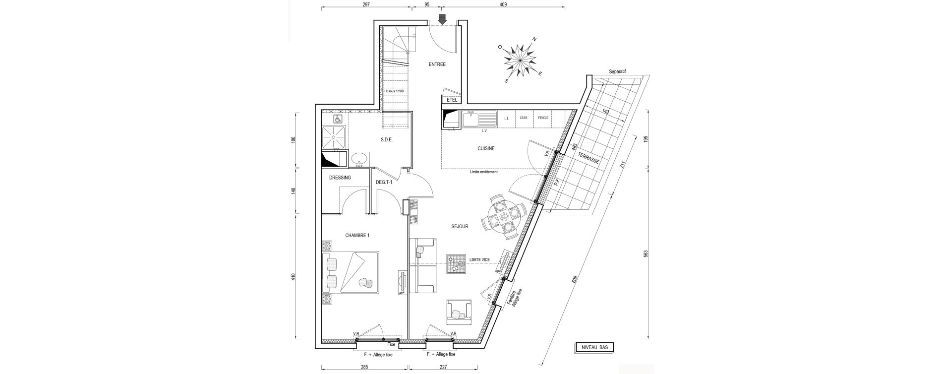 Appartement T5 de 95,10 m2 &agrave; Poissy Maurice-clerc