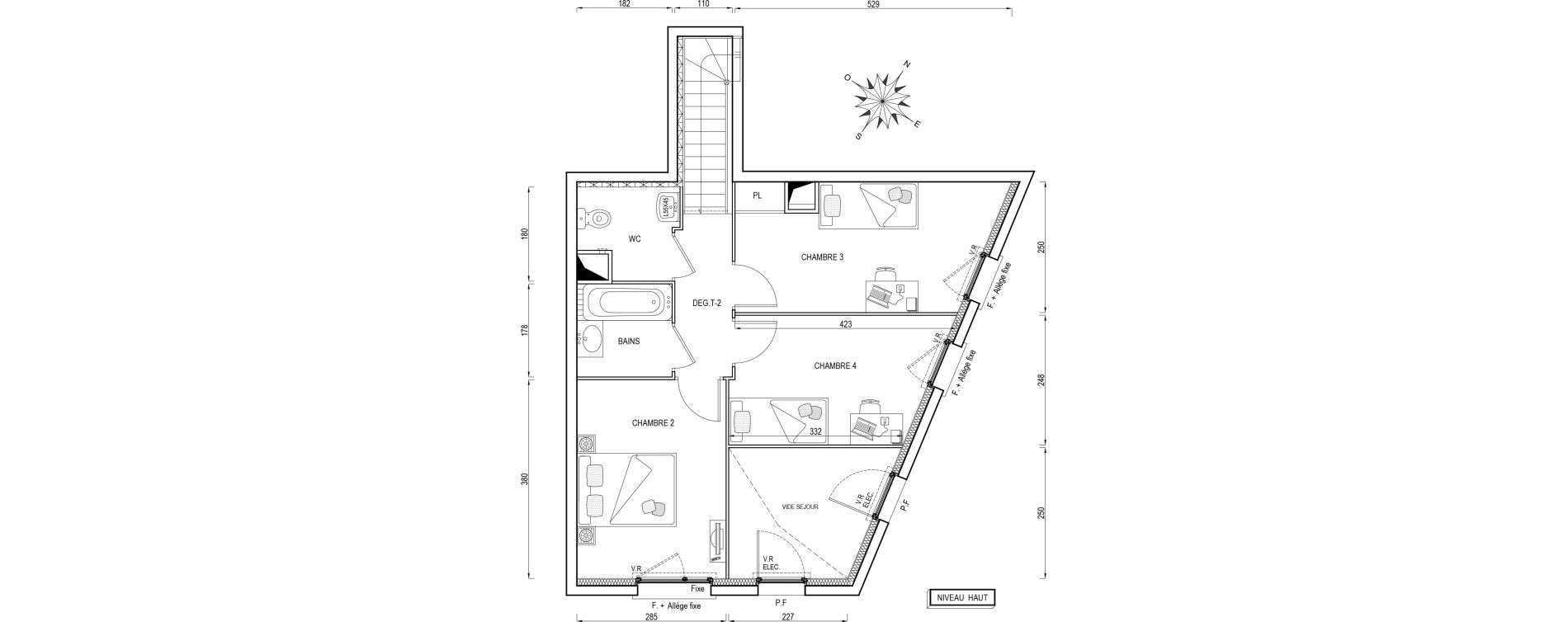 Appartement T5 de 95,10 m2 &agrave; Poissy Maurice-clerc