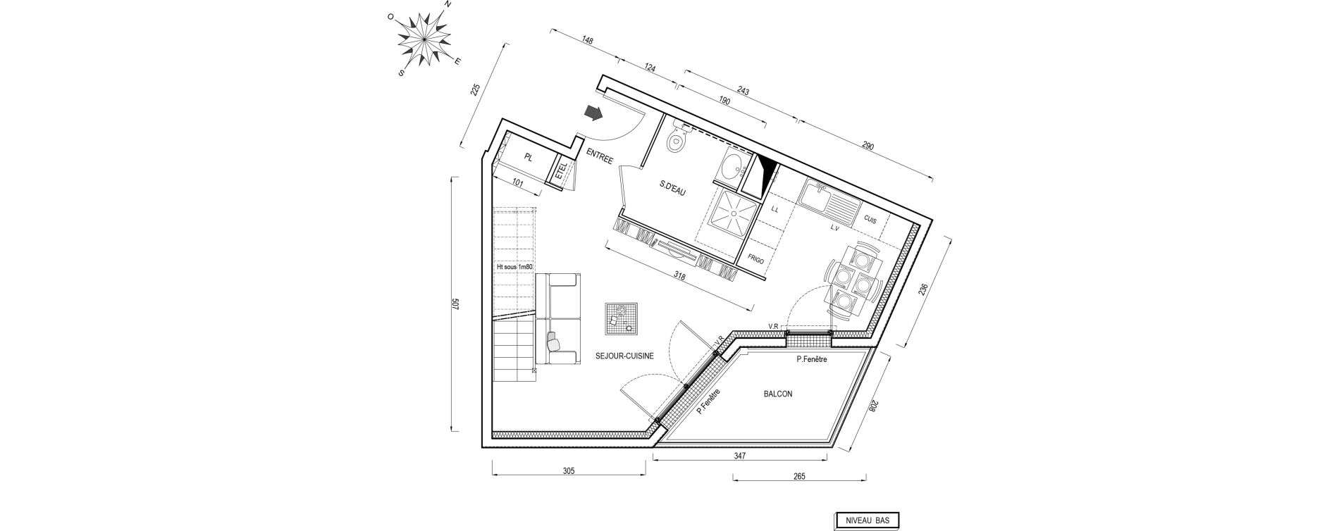 Duplex T3 de 69,40 m2 &agrave; Poissy Maurice-clerc