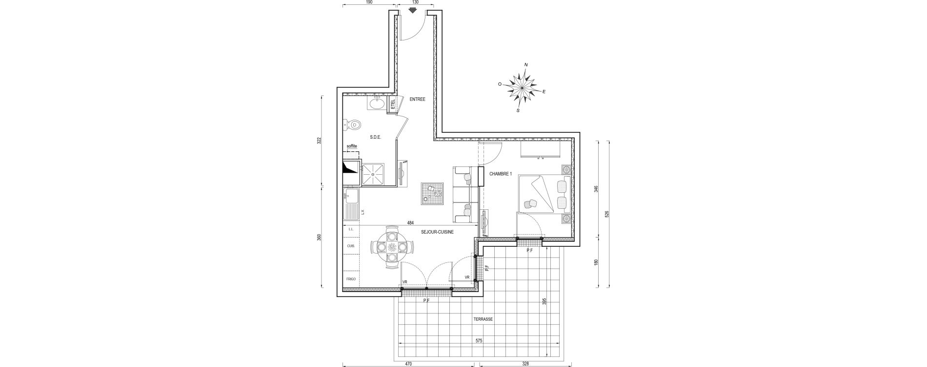 Appartement T2 de 44,20 m2 &agrave; Poissy Maurice-clerc