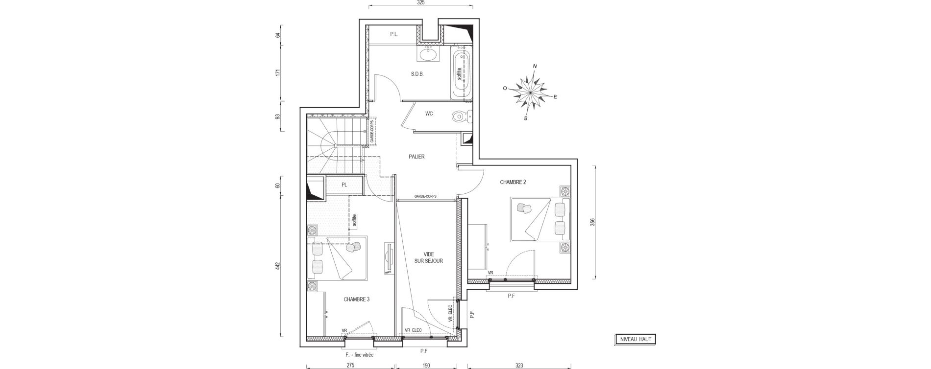 Duplex T4 de 90,00 m2 &agrave; Poissy Maurice-clerc