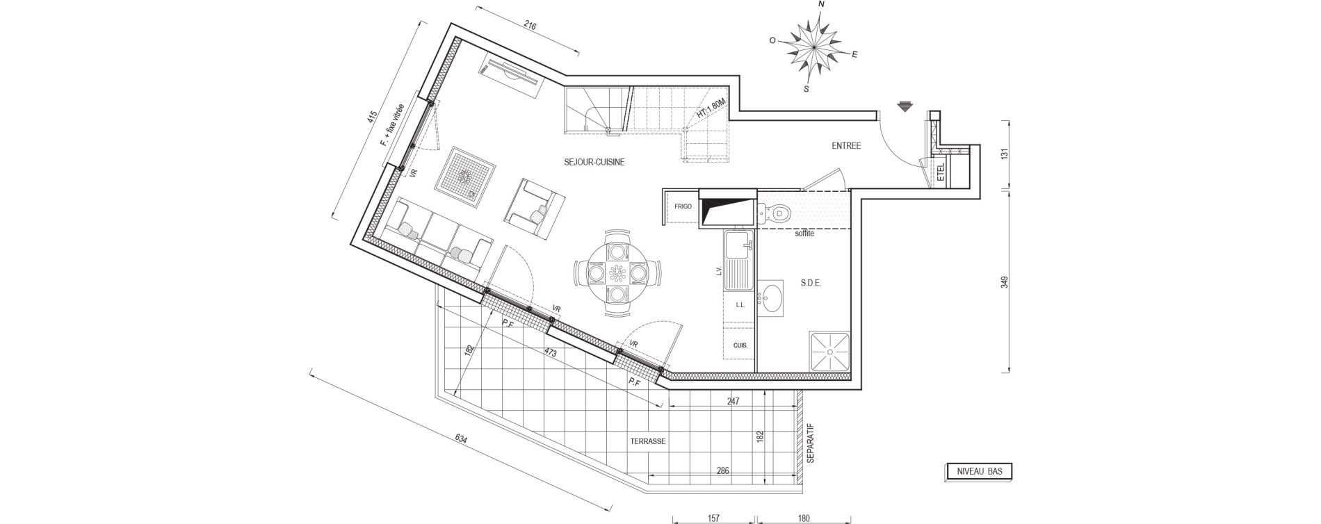 Duplex T4 de 81,30 m2 &agrave; Poissy Maurice-clerc