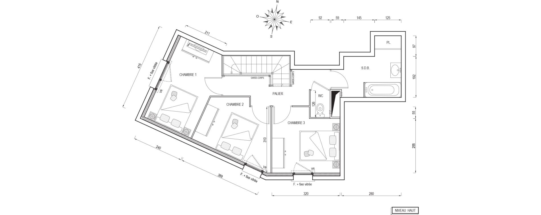 Duplex T4 de 81,30 m2 &agrave; Poissy Maurice-clerc