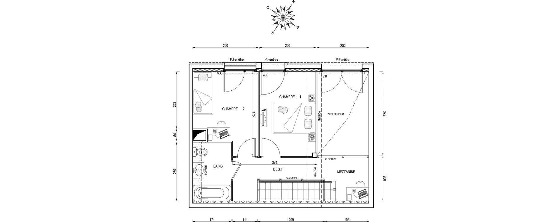 Appartement T3 de 74,10 m2 &agrave; Poissy Maurice-clerc