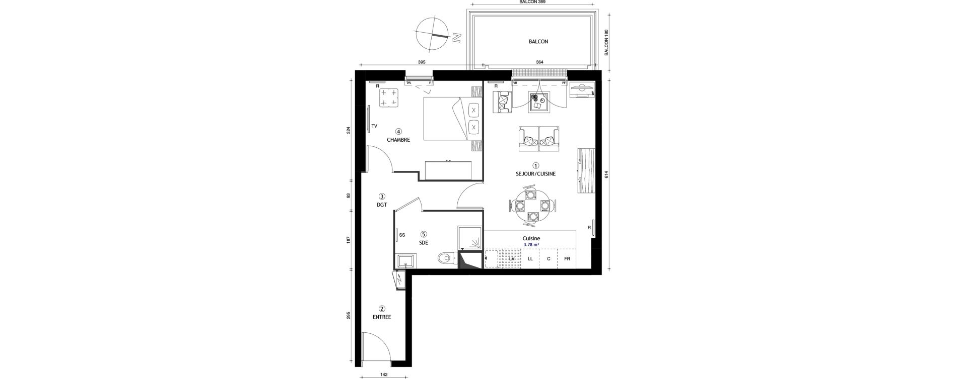 Appartement T2 de 49,20 m2 &agrave; Poissy Maurice-clerc