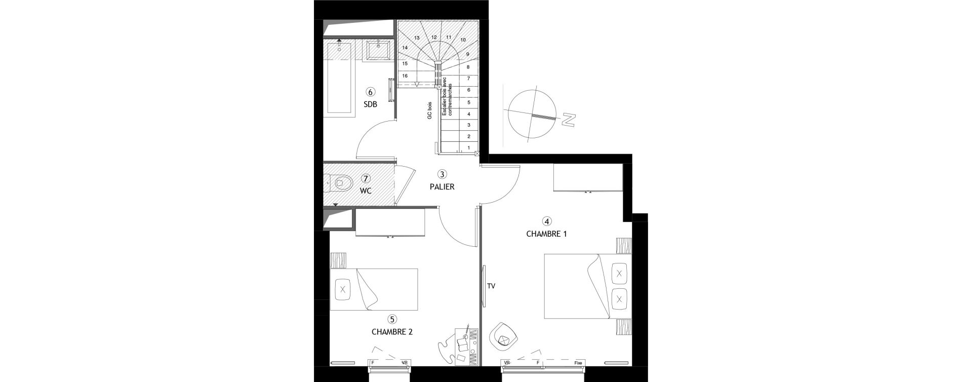 Appartement T3 de 69,40 m2 &agrave; Poissy Maurice-clerc