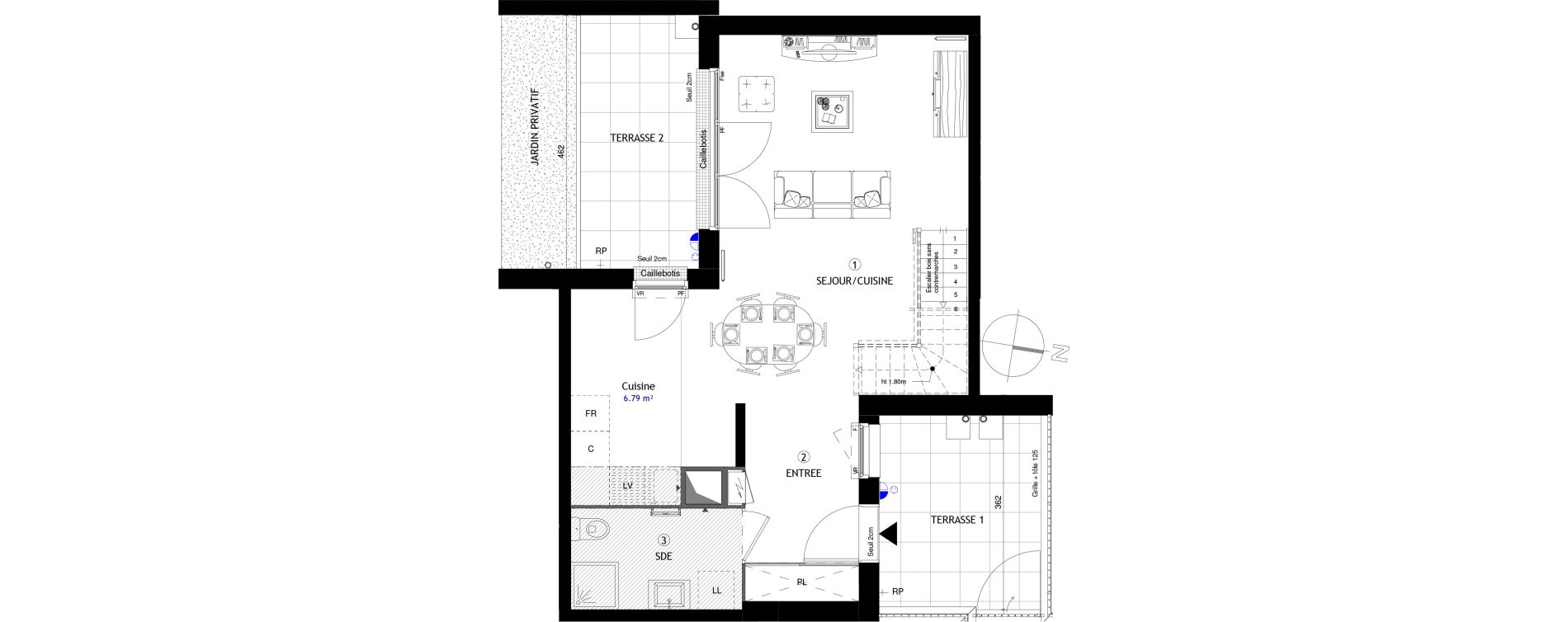Appartement T4 de 88,50 m2 &agrave; Poissy Maurice-clerc