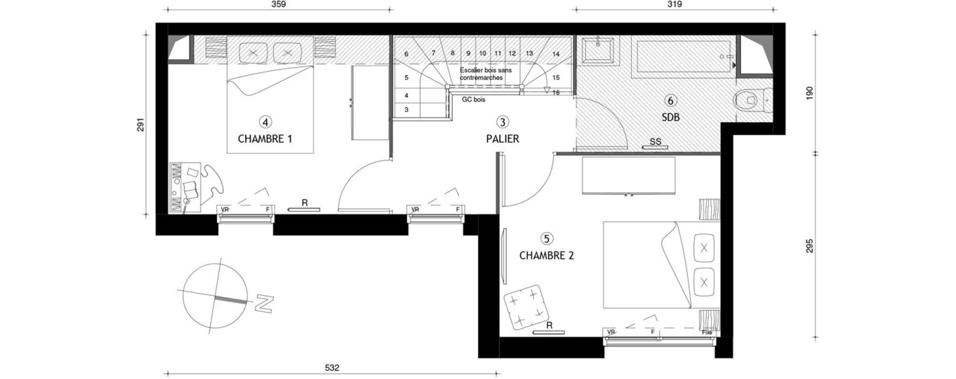Appartement T3 de 74,10 m2 &agrave; Poissy Maurice-clerc