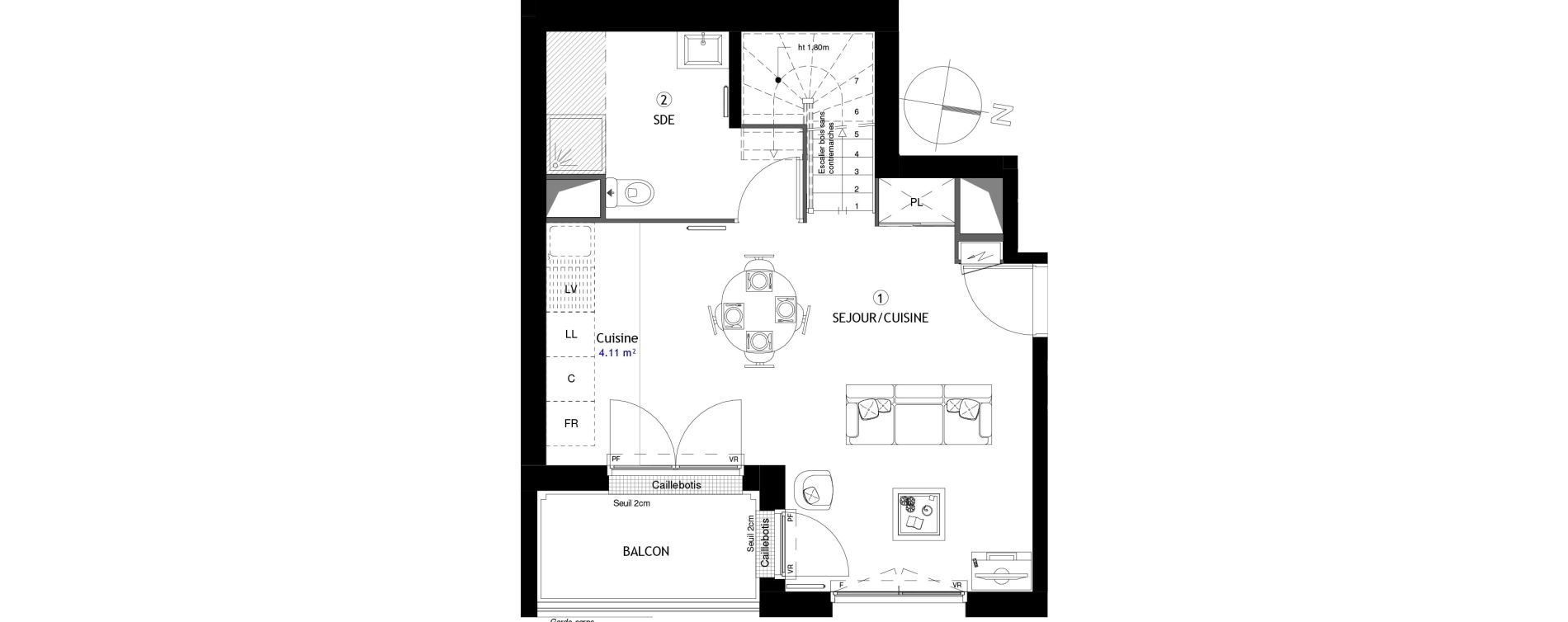 Appartement T3 de 68,50 m2 &agrave; Poissy Maurice-clerc