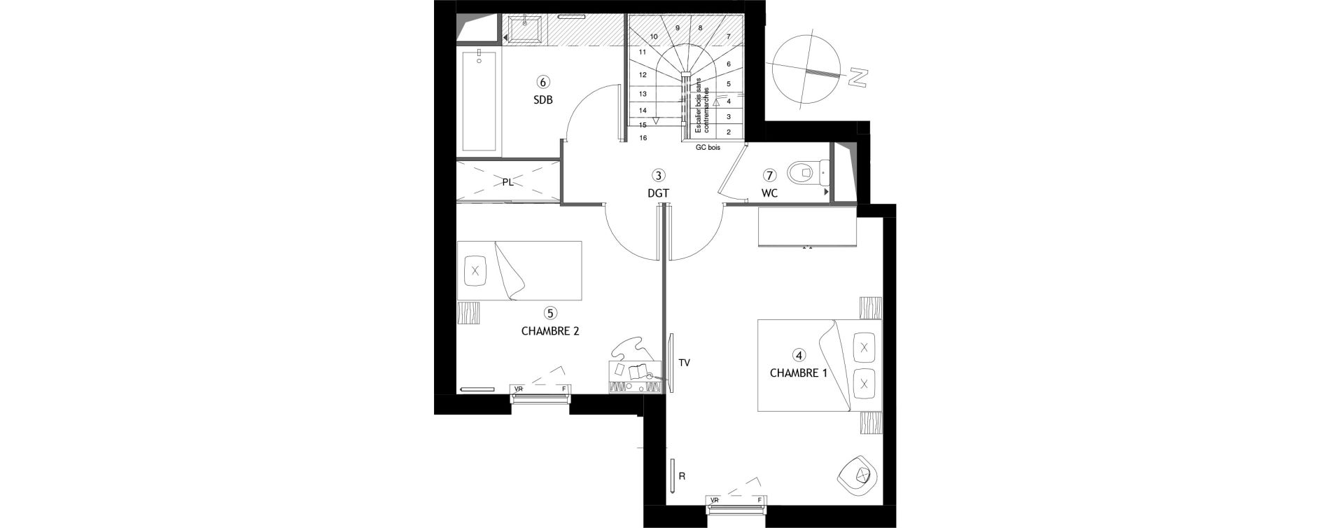 Appartement T3 de 68,50 m2 &agrave; Poissy Maurice-clerc