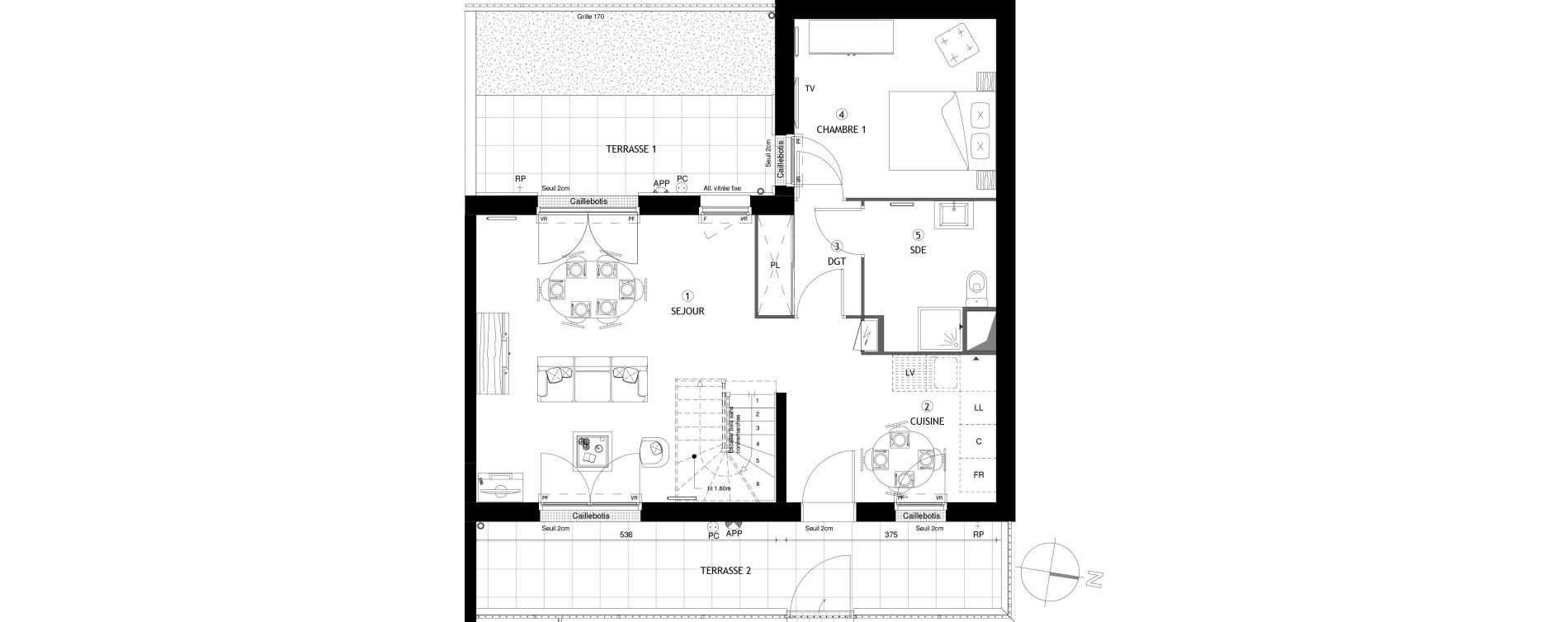 Appartement T5 de 110,20 m2 &agrave; Poissy Maurice-clerc