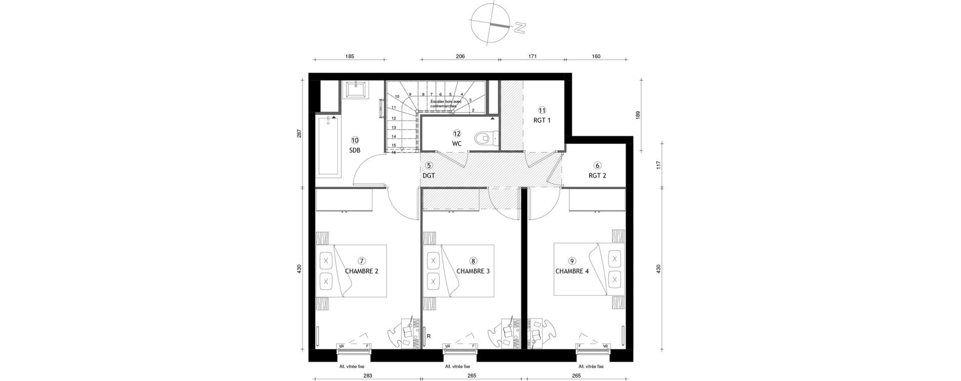 Duplex T5 de 114,00 m2 &agrave; Poissy Maurice-clerc