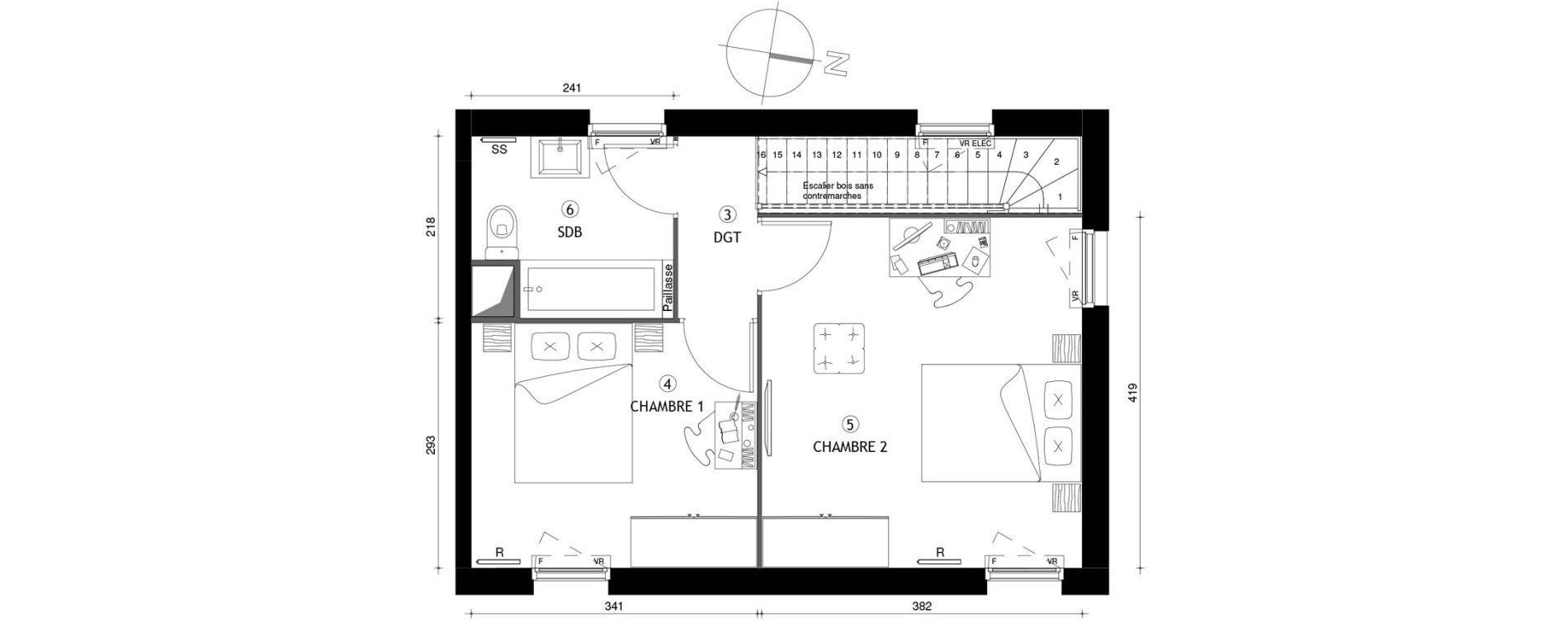 Appartement T3 de 68,00 m2 &agrave; Poissy Maurice-clerc