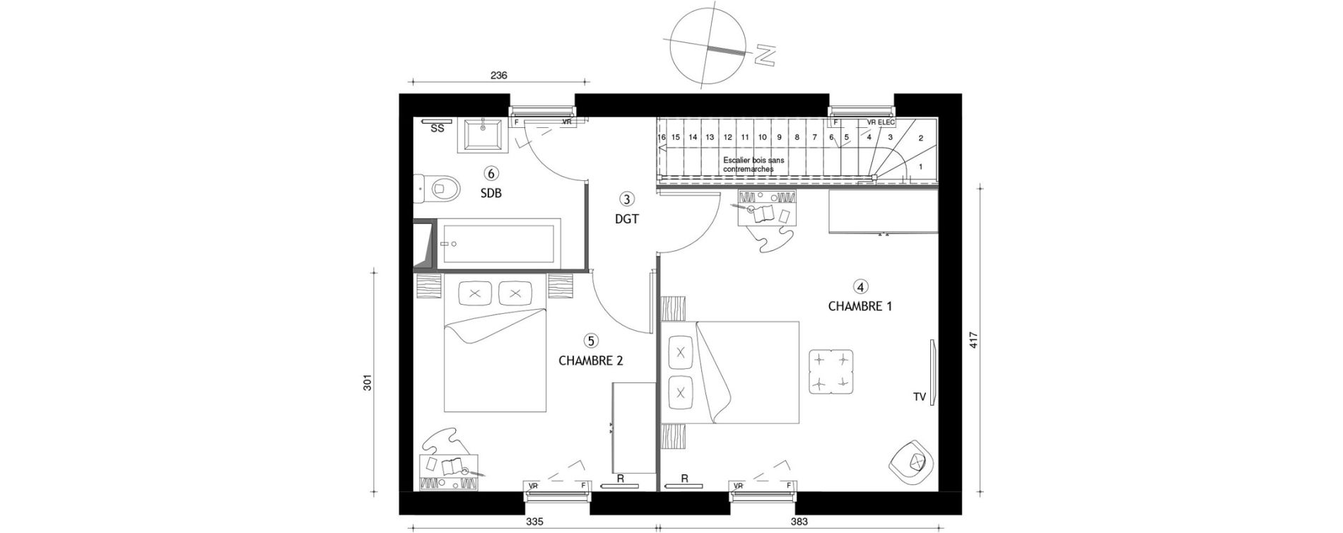 Appartement T3 de 67,10 m2 &agrave; Poissy Maurice-clerc