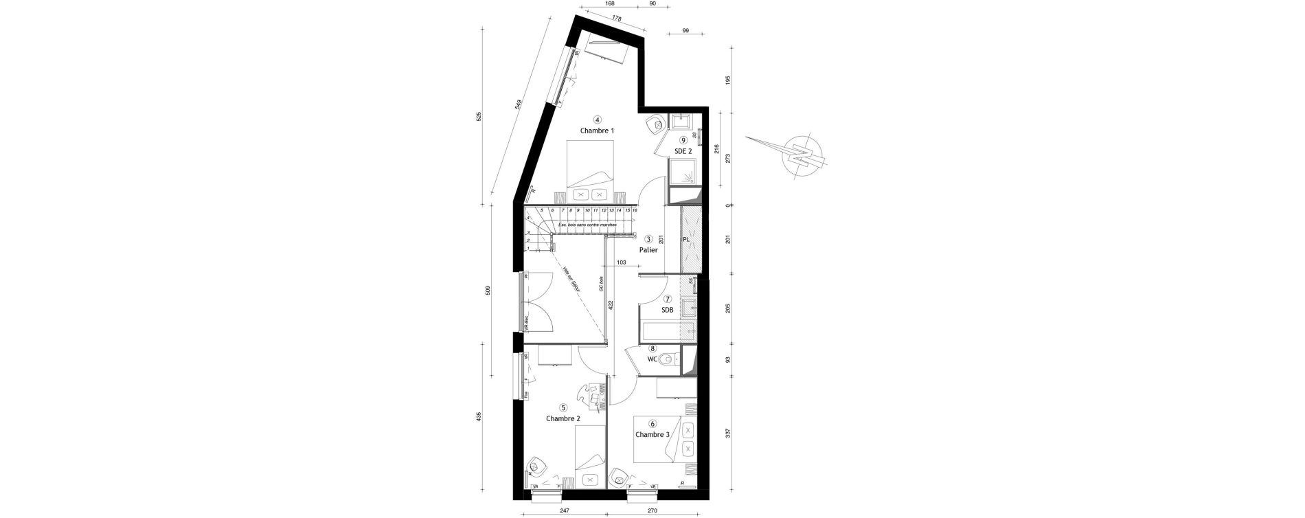 Appartement T4 de 91,80 m2 &agrave; Poissy Maurice-clerc