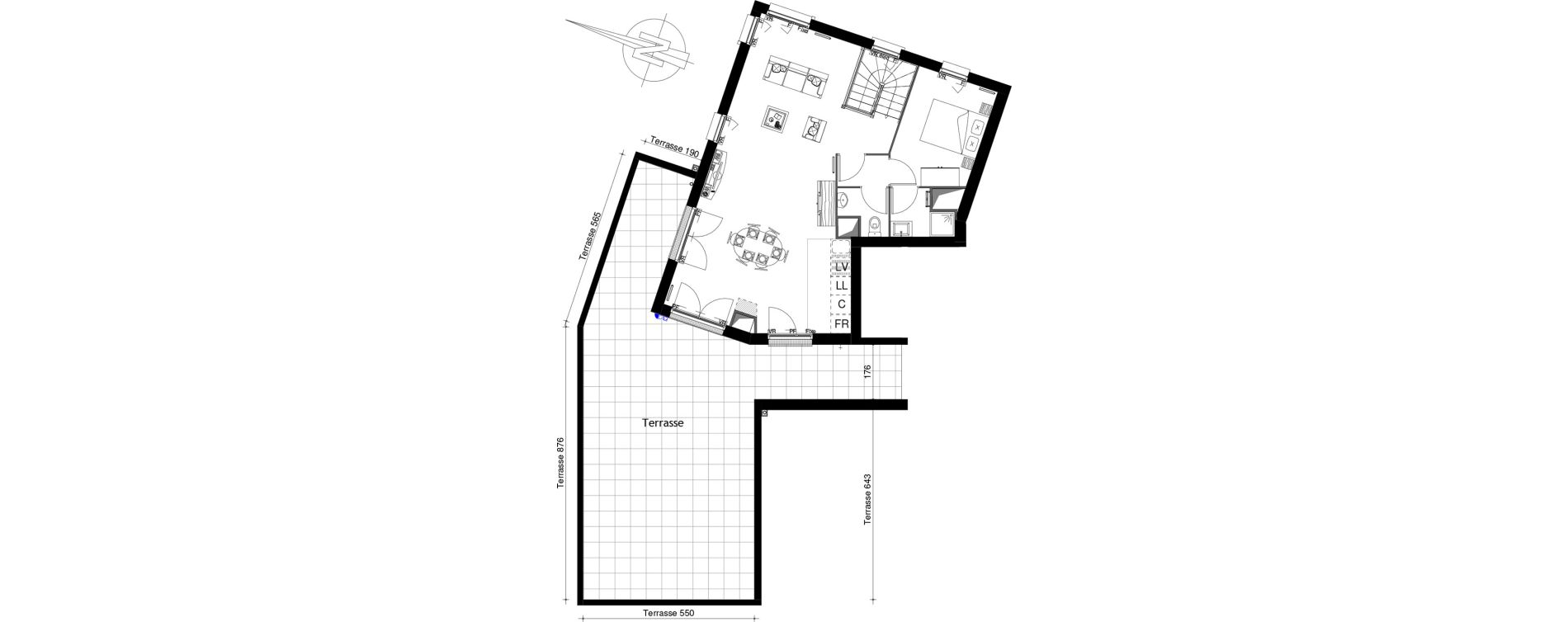 Duplex T5 de 112,90 m2 &agrave; Poissy Maurice-clerc