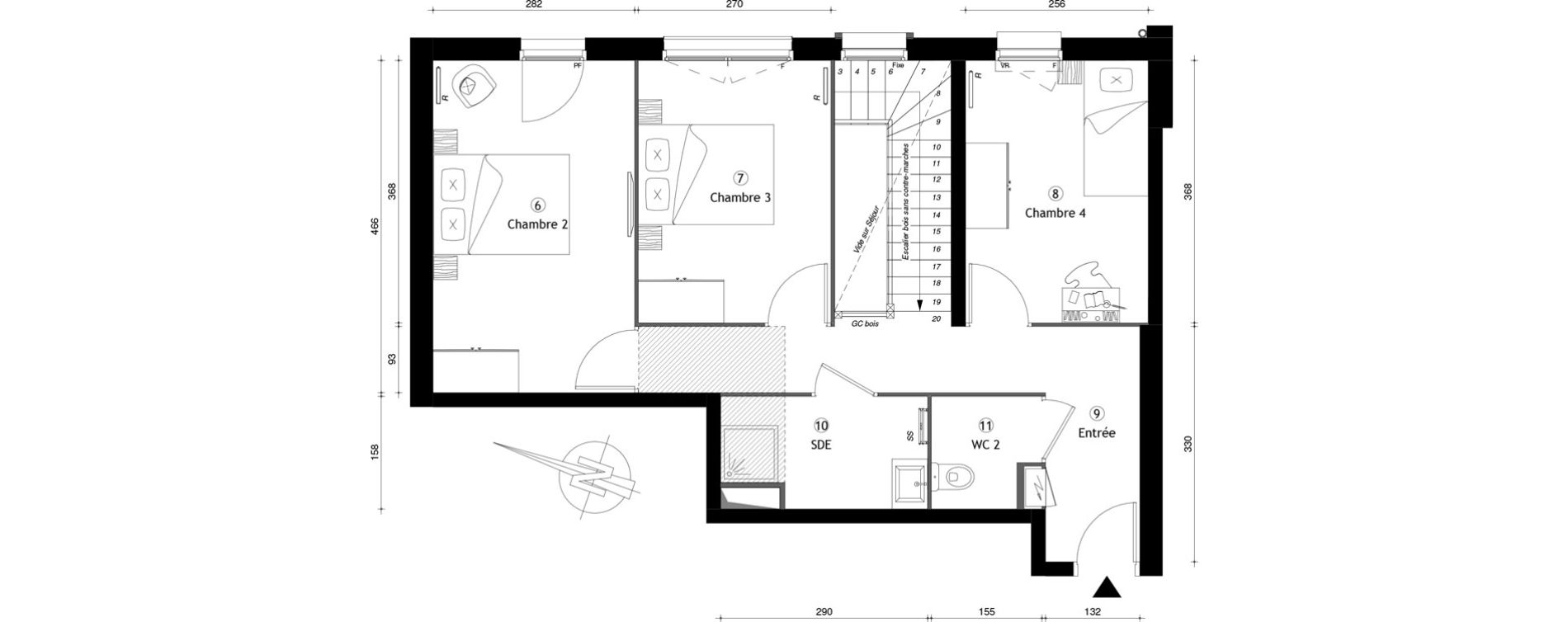 Duplex T5 de 99,60 m2 &agrave; Poissy Maurice-clerc