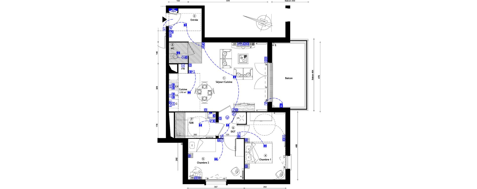 Appartement T3 de 69,30 m2 &agrave; Poissy Maurice-clerc