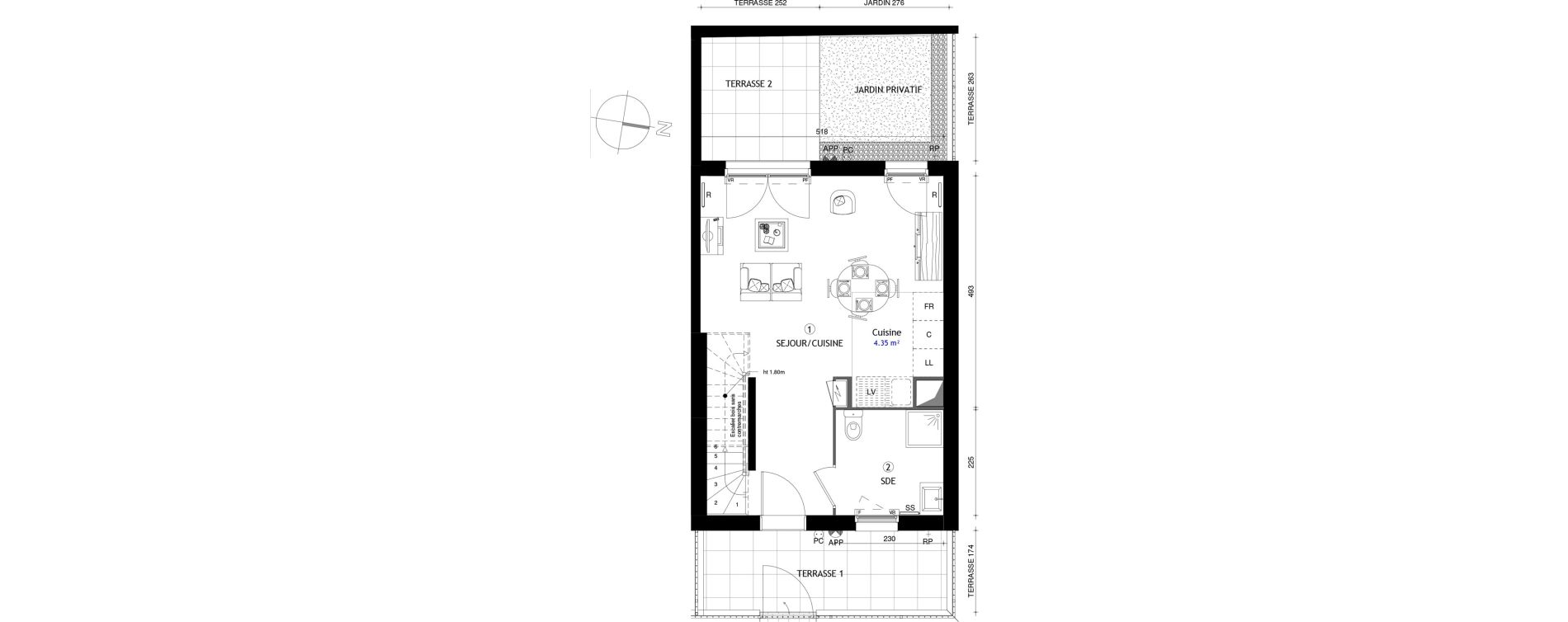 Appartement T3 de 65,70 m2 &agrave; Poissy Maurice-clerc