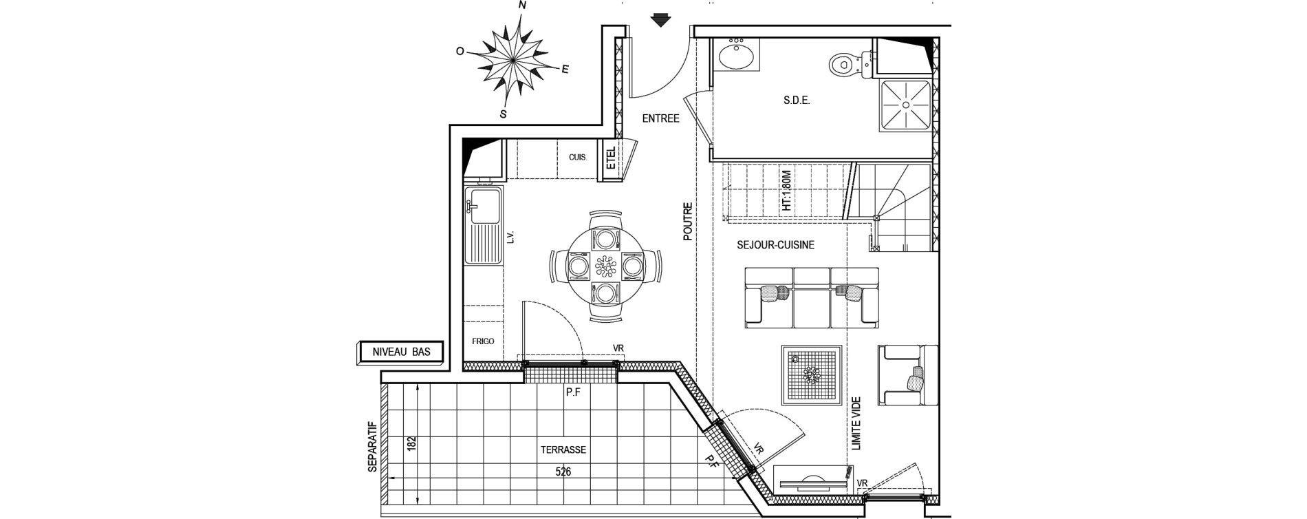 Appartement T3 de 66,00 m2 &agrave; Poissy Maurice-clerc