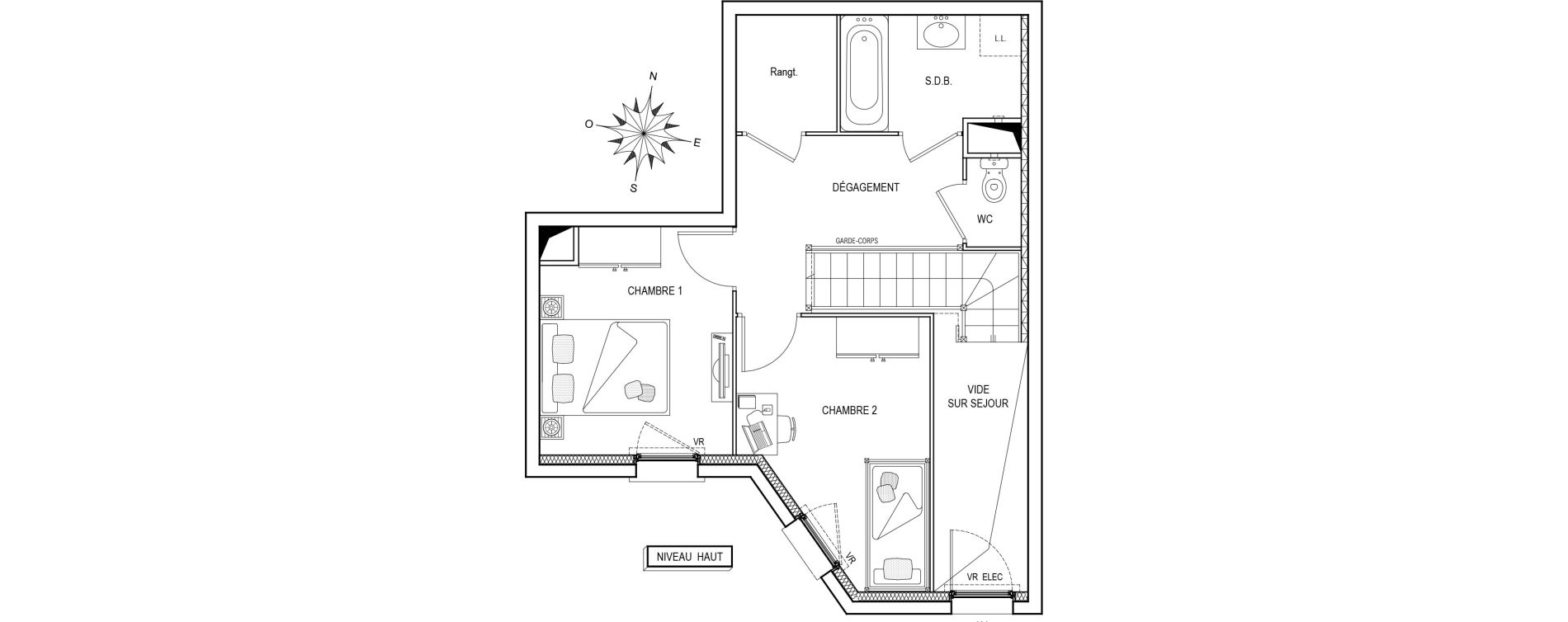 Appartement T3 de 66,00 m2 &agrave; Poissy Maurice-clerc