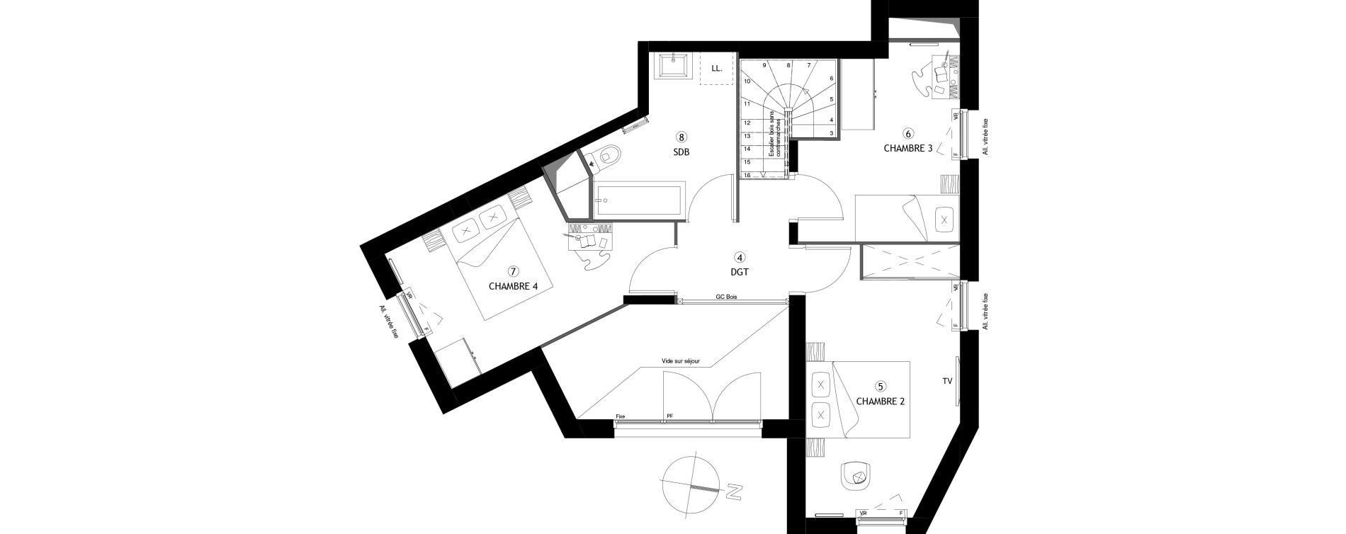 Appartement T5 de 98,30 m2 &agrave; Poissy Maurice-clerc