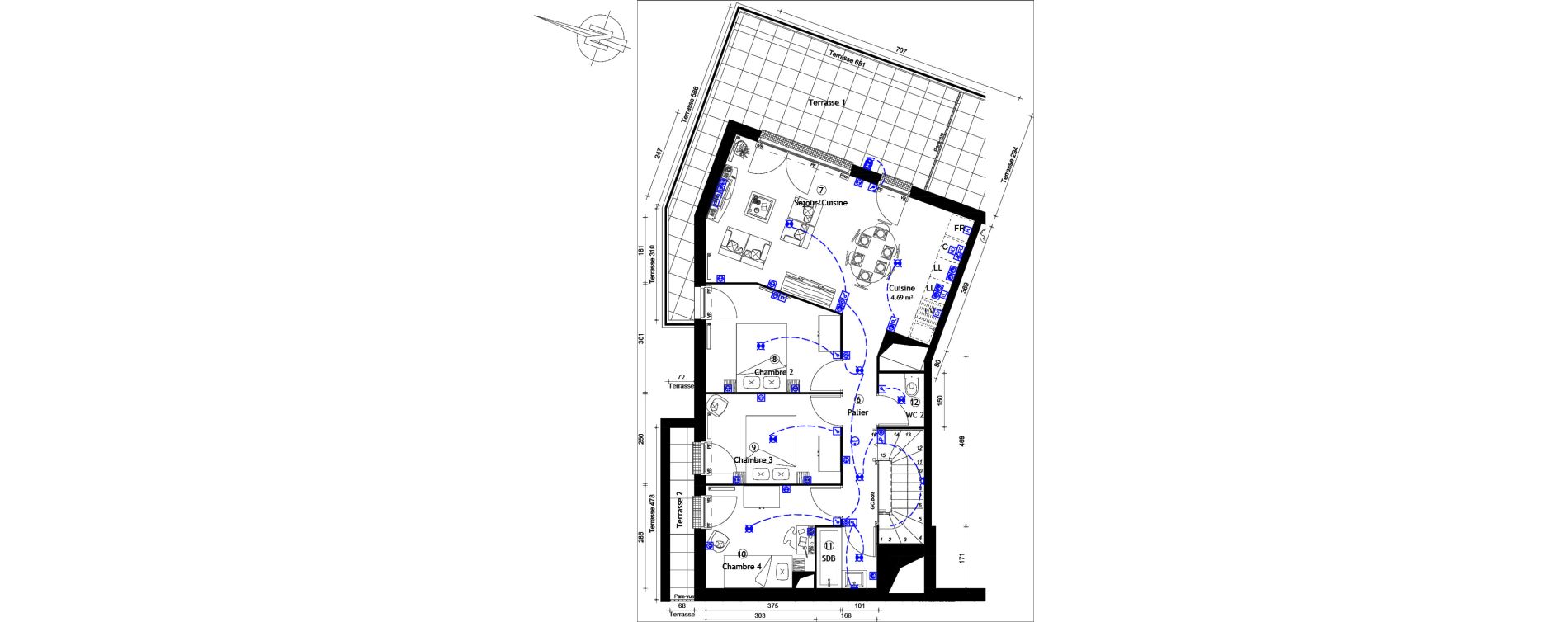 Appartement T5 de 91,50 m2 &agrave; Poissy Maurice-clerc