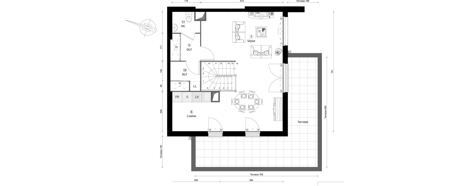 Appartement T5 de 106,40 m2 &agrave; Poissy Maurice-clerc