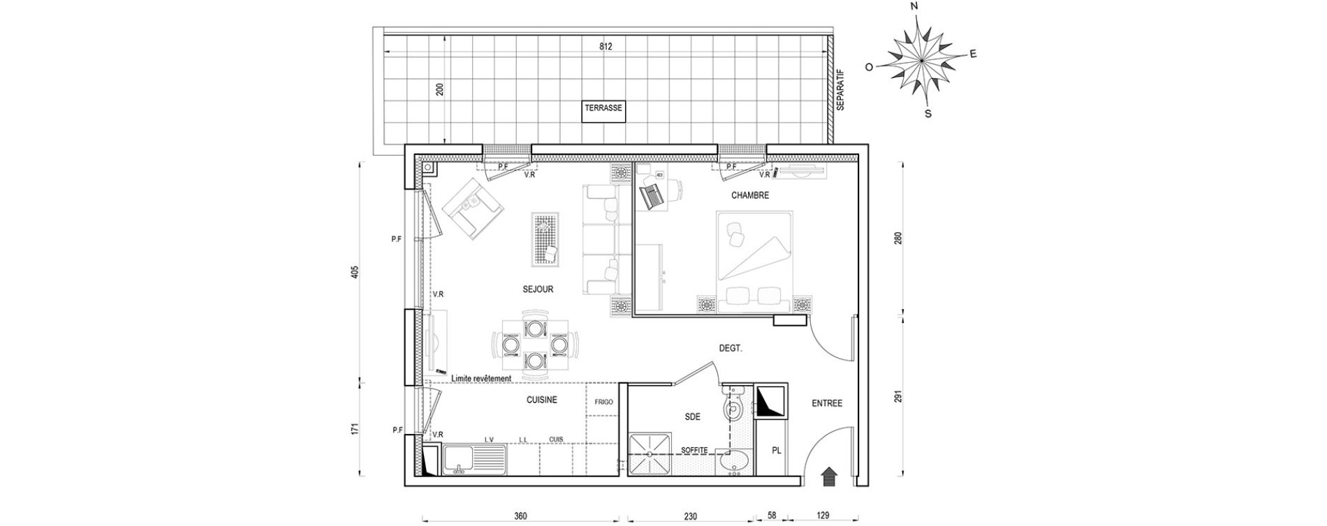 Appartement T2 de 44,60 m2 &agrave; Poissy Maurice-clerc