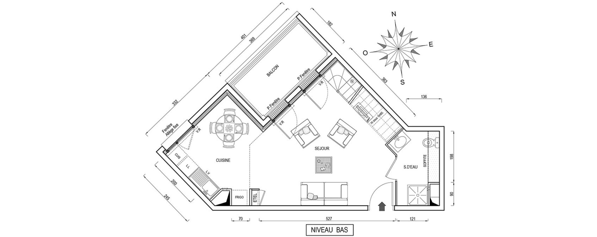 Duplex T3 de 67,20 m2 &agrave; Poissy Maurice-clerc