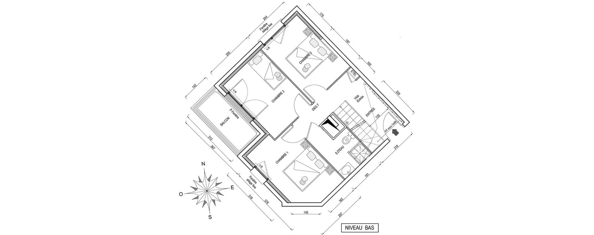 Duplex T5 de 93,80 m2 &agrave; Poissy Maurice-clerc