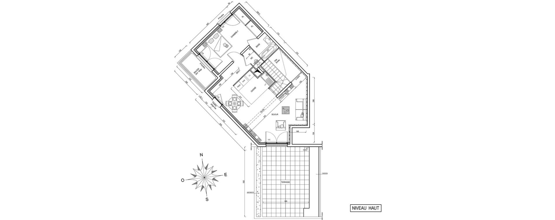 Duplex T5 de 93,80 m2 &agrave; Poissy Maurice-clerc